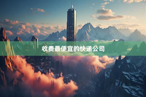 收费最便宜的快递公司